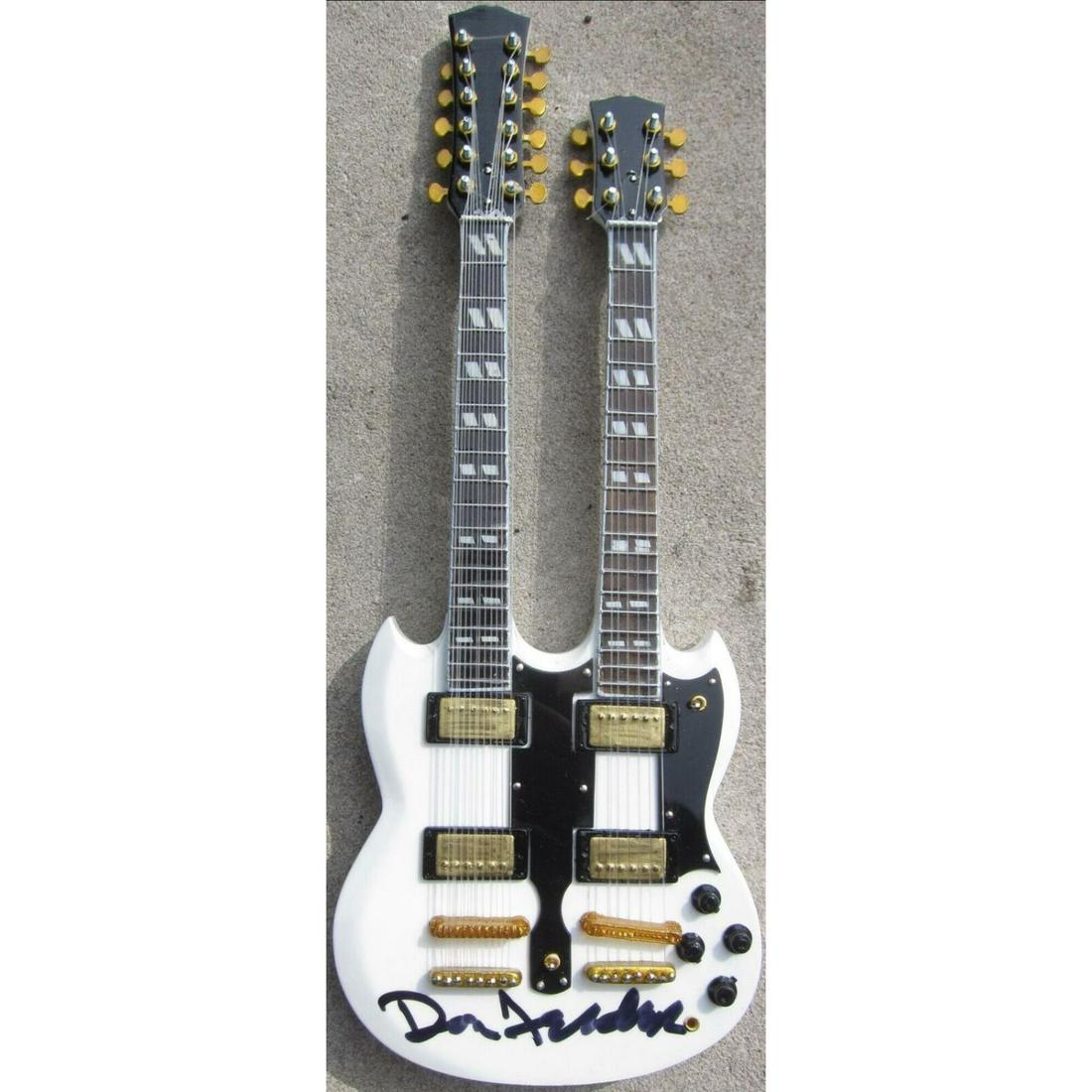 Don Felder Eagles signed Axe Heaven Mini Guitar (JSA COA) (1 of 1)