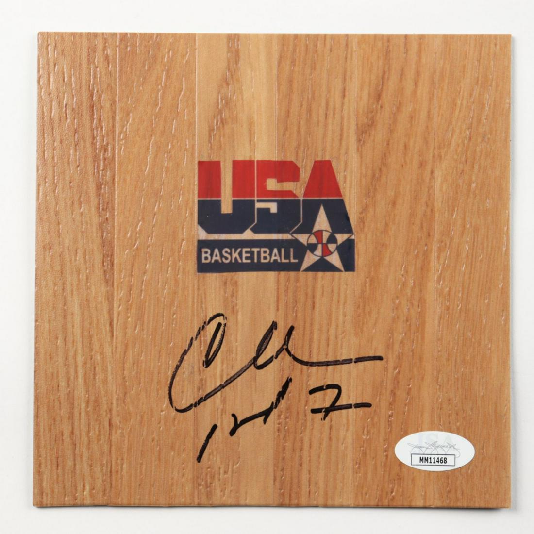 Charles Barkley Signed USA Basketball 6x6 Floor Piece (JSA COA) (1 of 1)