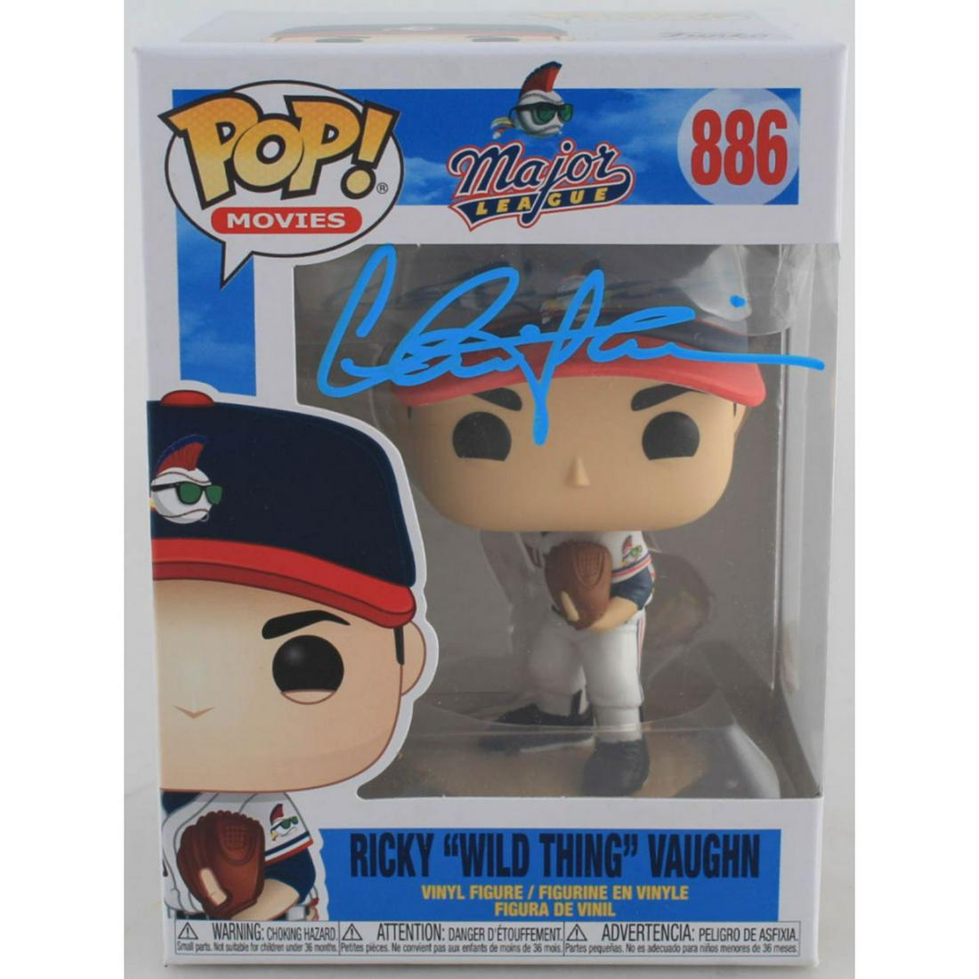 Charlie Sheen Signed "Major League" #886 Ricky "Wild Thing" Vaughn Funko Pop! Vinyl Figure (JSA COA) (1 of 1)