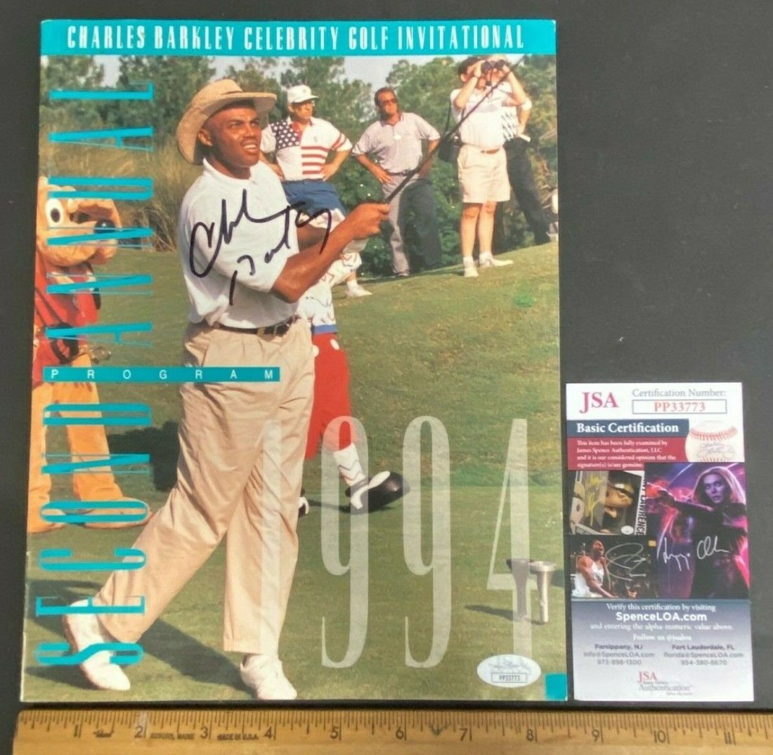 1994 CELEB GOLF PROGRAM CHARLES BARKLEY SIGNED (JSA COA) (1 of 5)