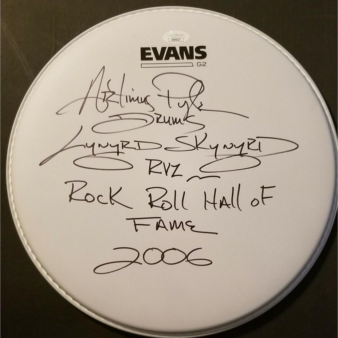 Artimus Pyle signed drumhead 2006 Rock n Roll Hall of Fame Lynyrd Skynyrd JSA (1 of 1)