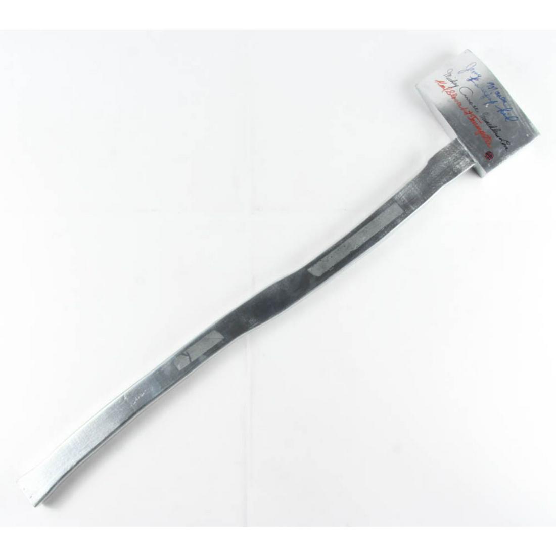 Mickey Carroll, Jerry Maren & Karl Slover Signed "The Wizard of Oz" Tin Man's Axe with Multiple (1 of 1)