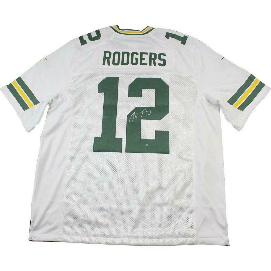 Aaron Rodgers Signed Green Bay Packers White Twill Limited Nike Jersey (1 of 2)
