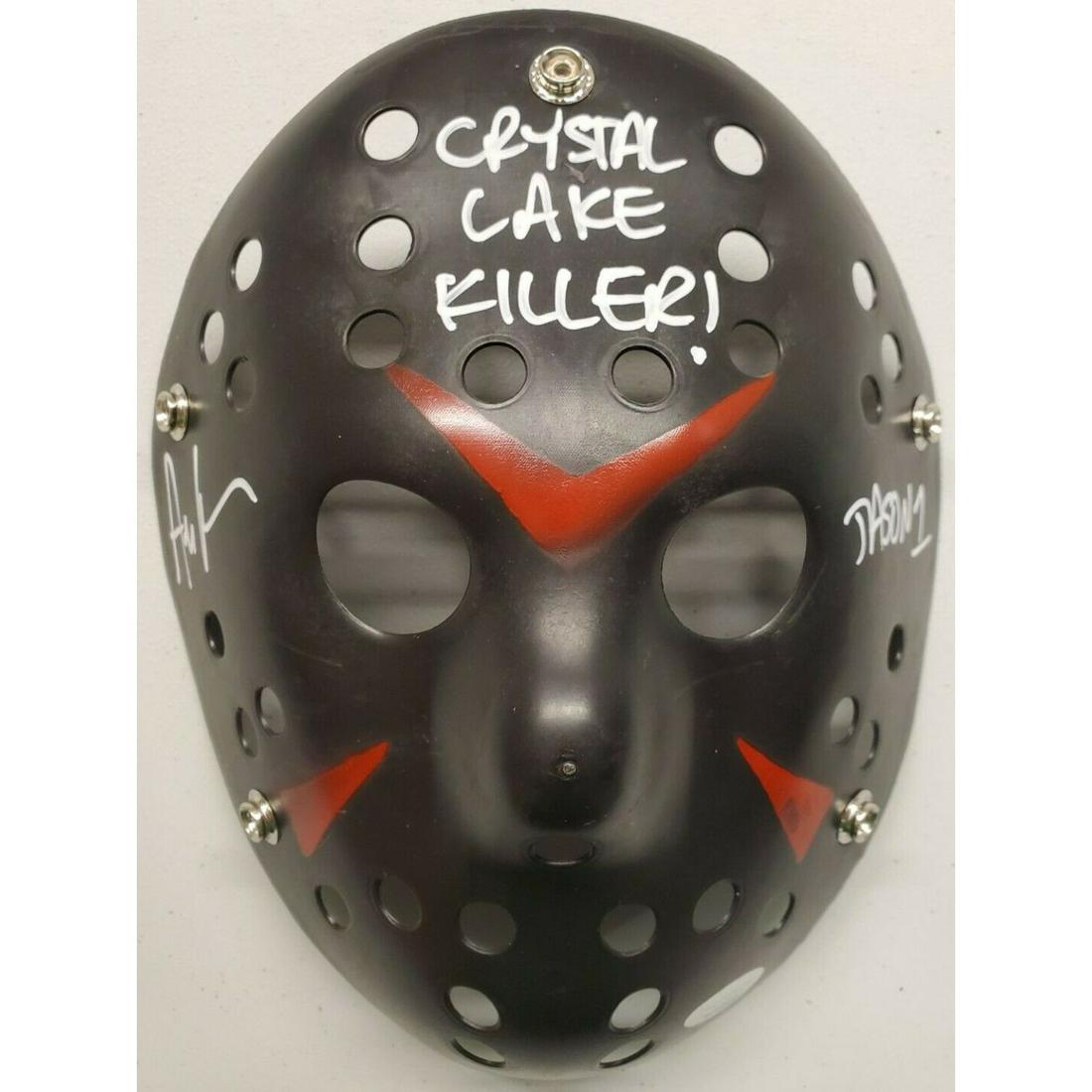 ARI LEHMAN Signed Black Jason Voorhees Mask "Friday The 13th" (JSA COA) (1 of 2)