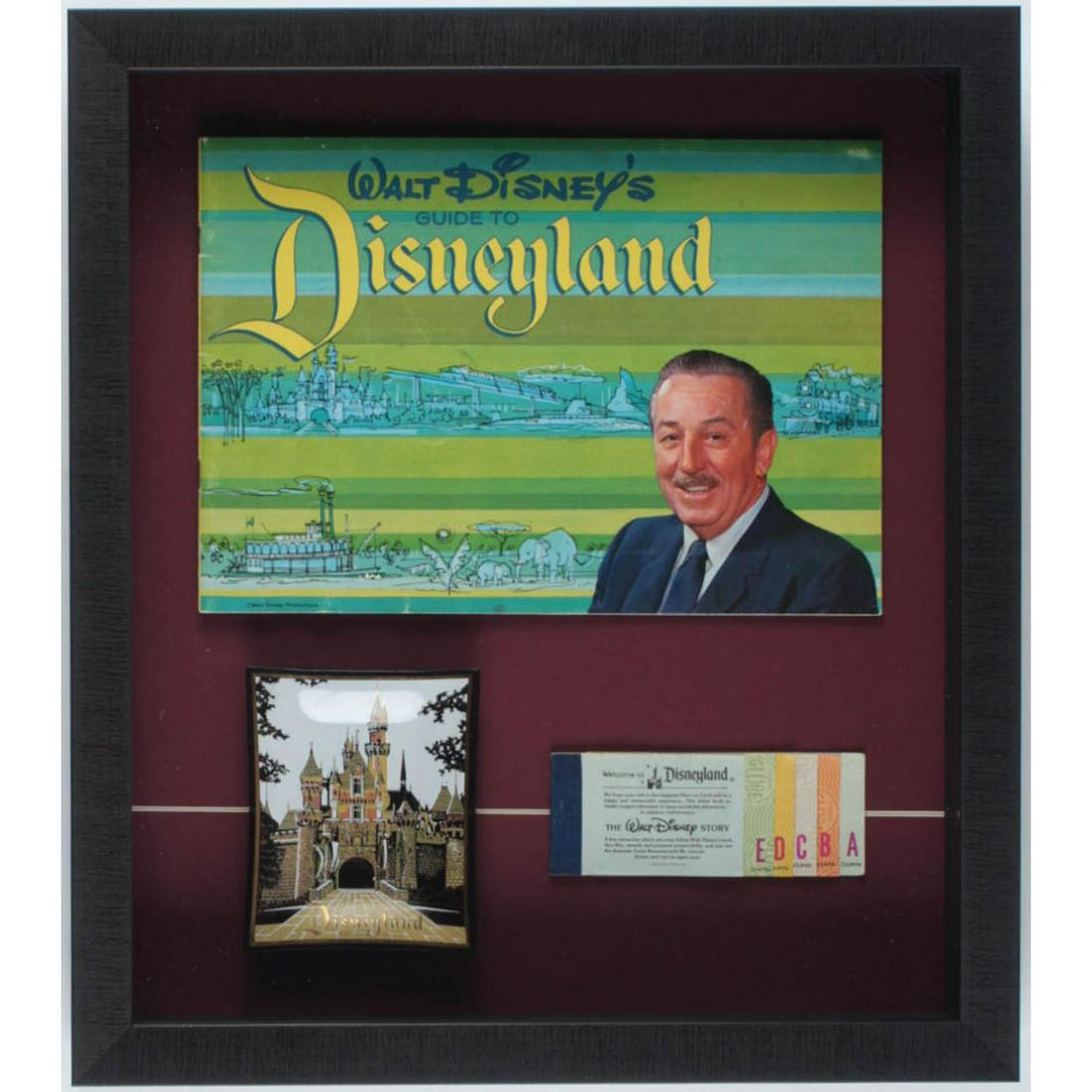Walt Disney's "Disneyland" 15.5x17.75 Custom Framed 1964 Original Souvenir Guide Display with (1 of 1)