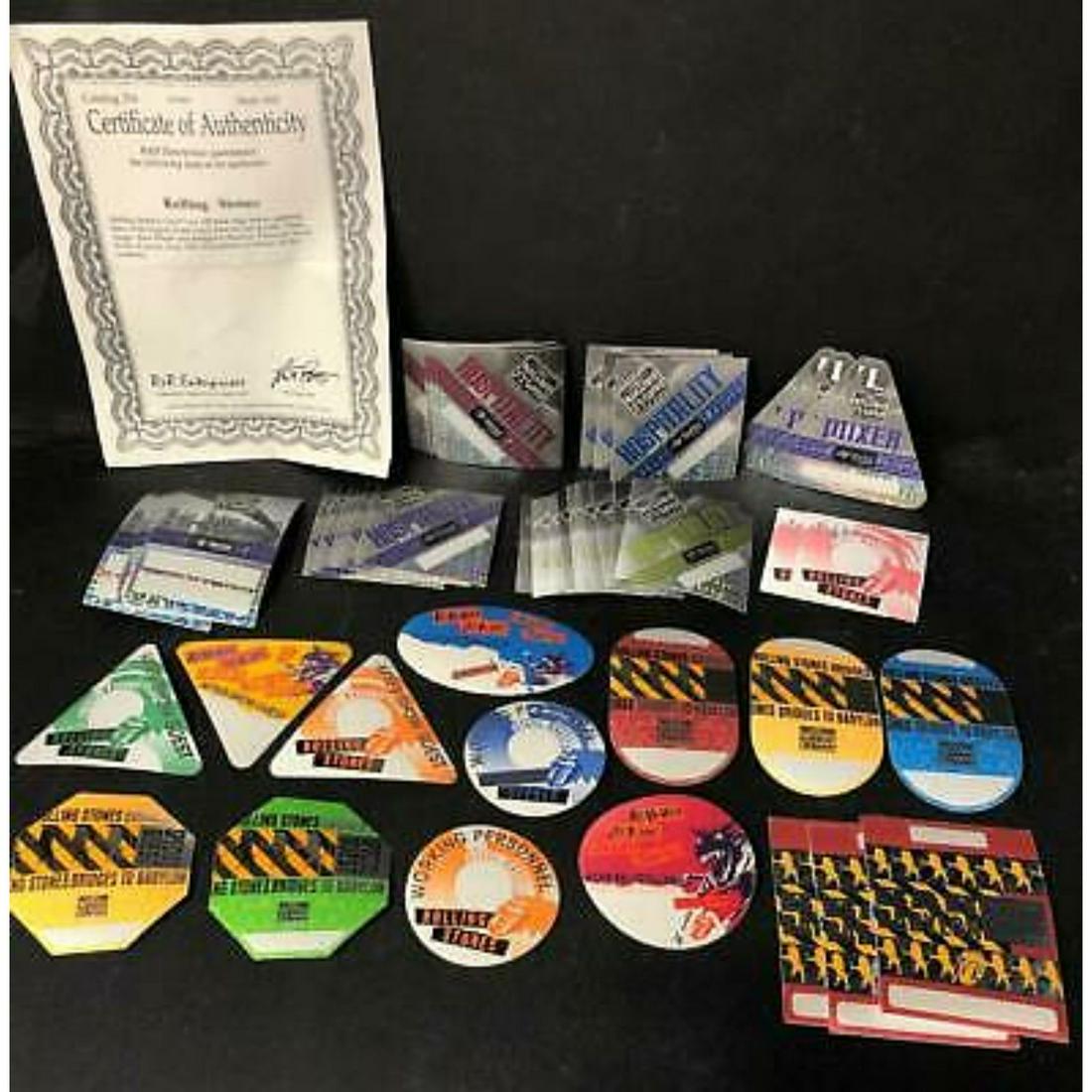 ROLLING STONES VINTAGE CLOTH BACKSTAGE PASSES (1 of 1)