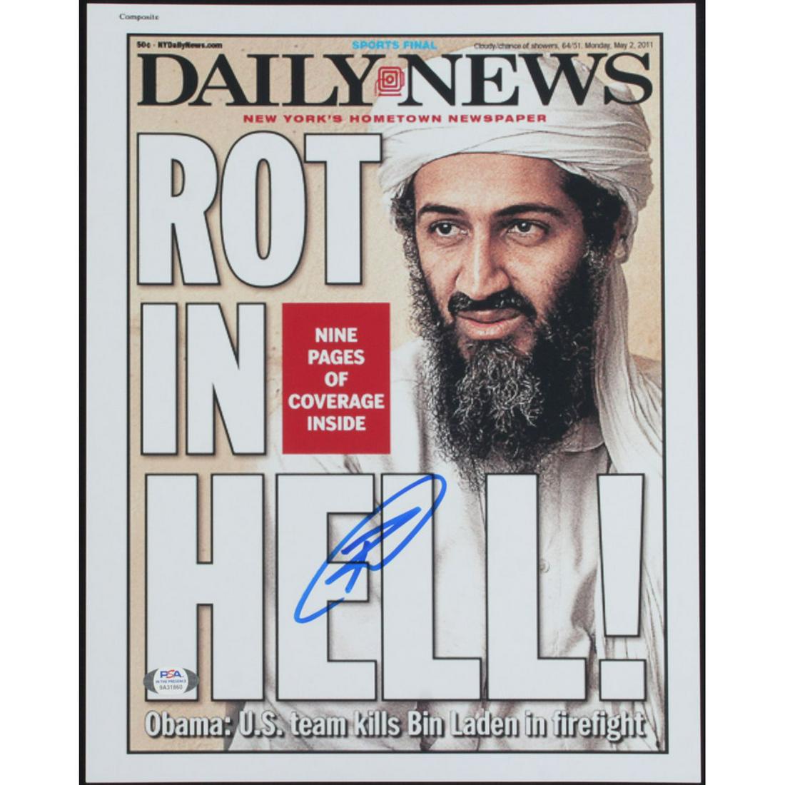 Robert J. O'Neill Signed 11x14 Photo (PSA COA) (1 of 1)