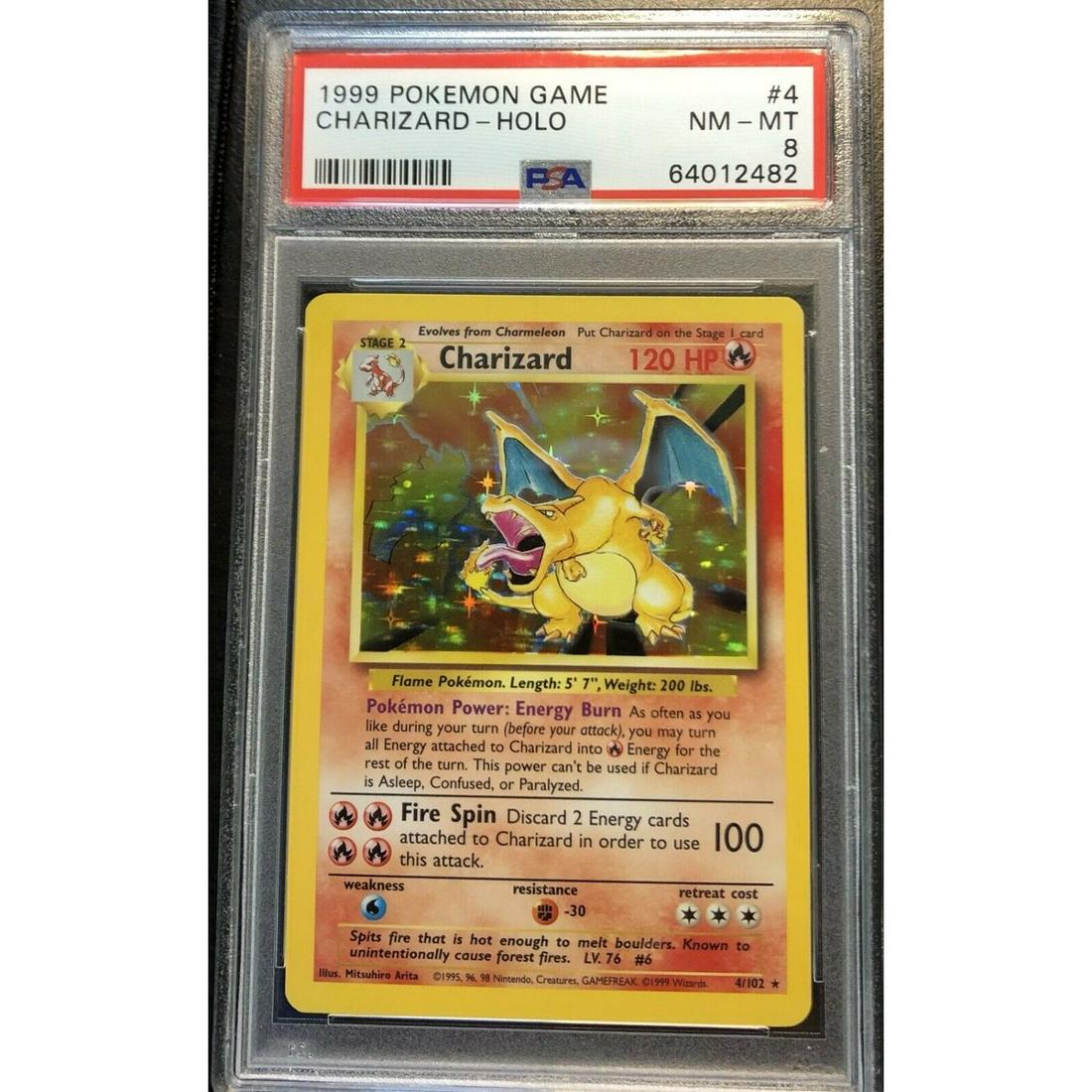 1999 CHARIZARD Pokemon 4/102 Holo PSA 8 (1 of 2)