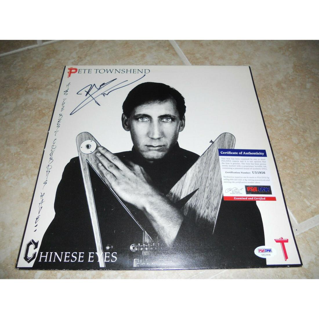 Pete Townshend Who Chinese Eye Signed LP Album Record (PSA COA) (1 of 1)