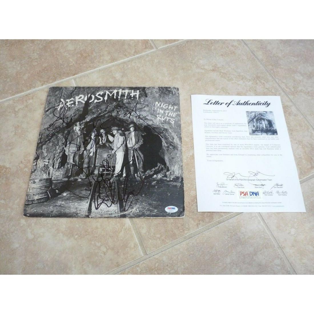 Aerosmith Band Signed Night In The Ruts LP Album All 5 (PSA COA) (1 of 1)