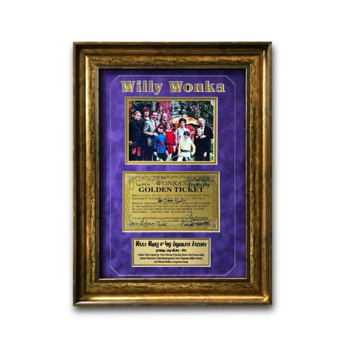 Willy Wonka All Kids x5 Signed Framed Golden Ticket JSA COA Autograph Movie Cast (1 of 1)