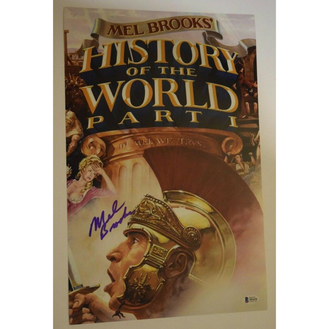 Mel Brooks Signed The History of the World Part 1 11x17 Poster Beckett BAS COA (1 of 1)