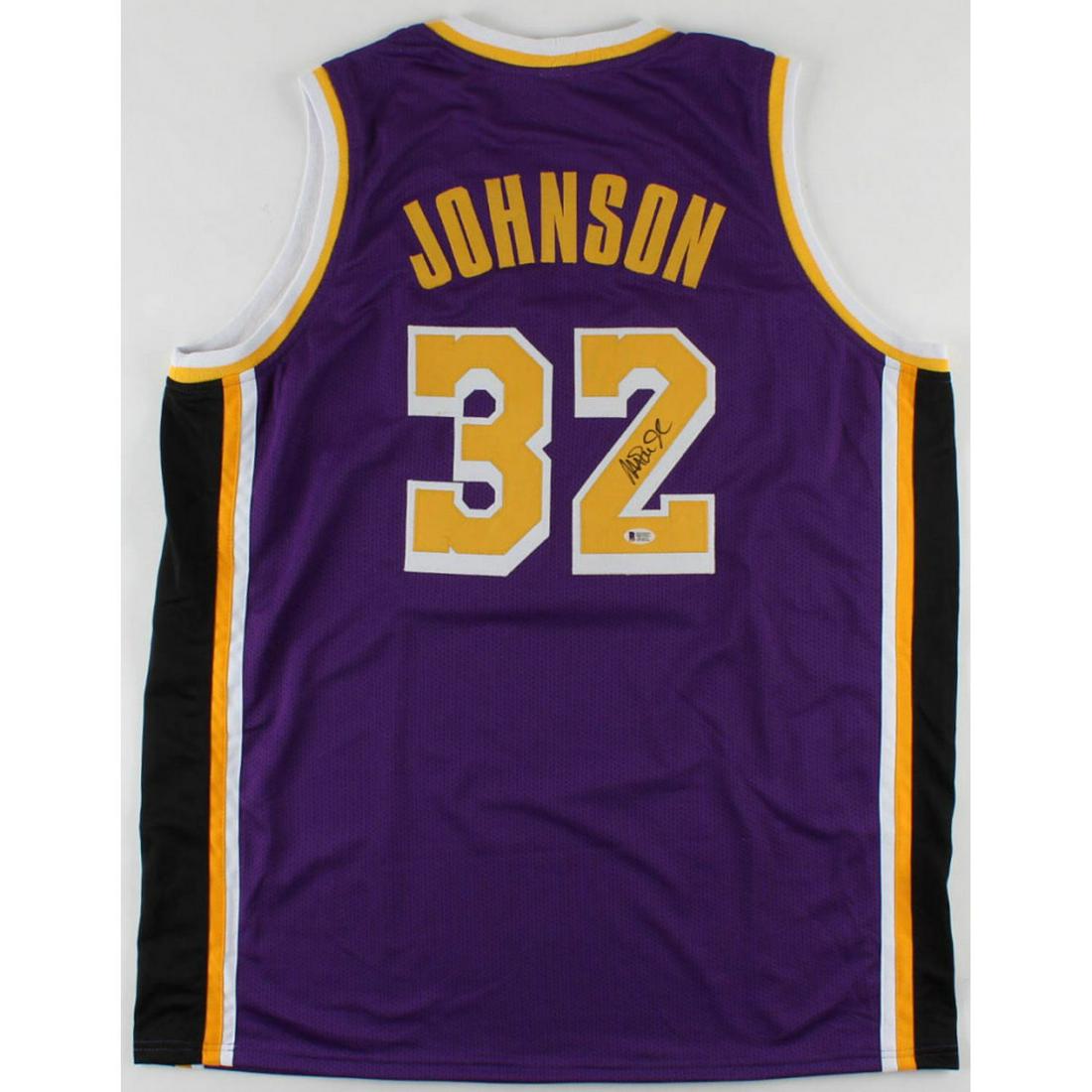 Magic Johnson Signed Jersey (Beckett COA) (1 of 1)