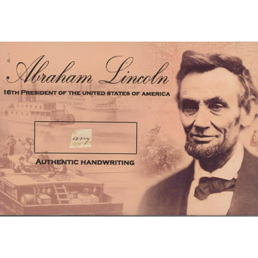 Abraham Lincoln Hand-Written Word (JSA LOA) (1 of 2)