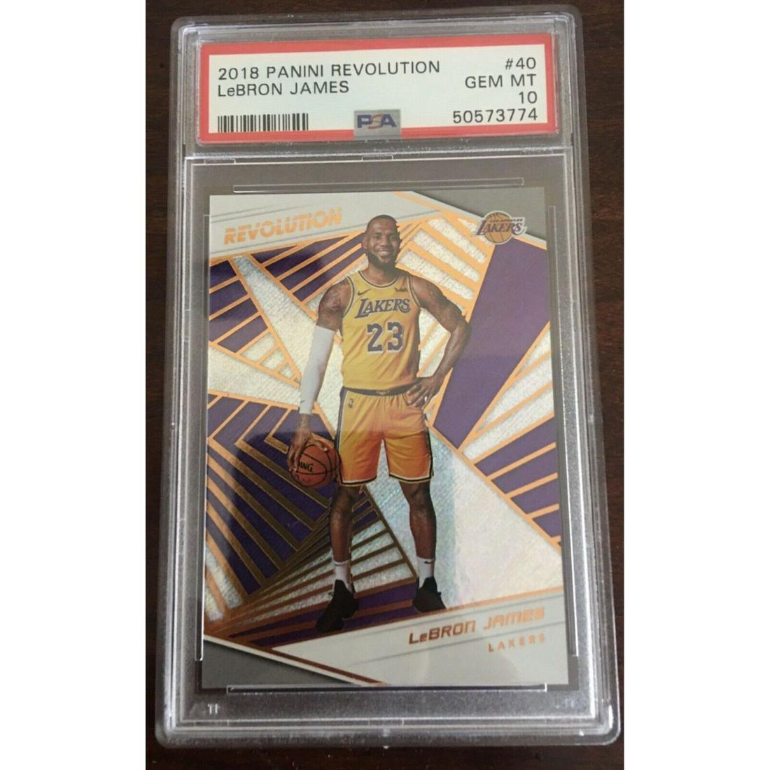 PSA 10 LEBRON JAMES 2018-19 REVOLUTION #40 1ST LAKERS CARD GEM MINT (1 of 1)