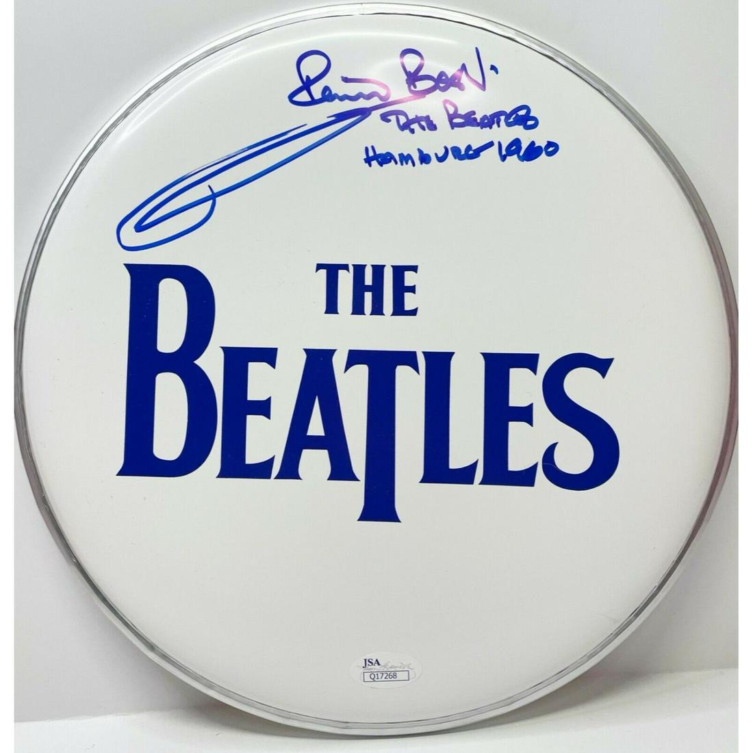 PETE BEST Signed 1960 Hamburg Drumhead The Beatles Original Drummer 10" JSA COA (1 of 1)