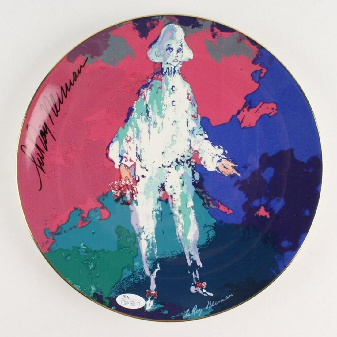 LEROY NEIMAN SIGNED LE #733 "PIERROT" 10" CERAMIC PLATE (JSA COA) (1 of 1)