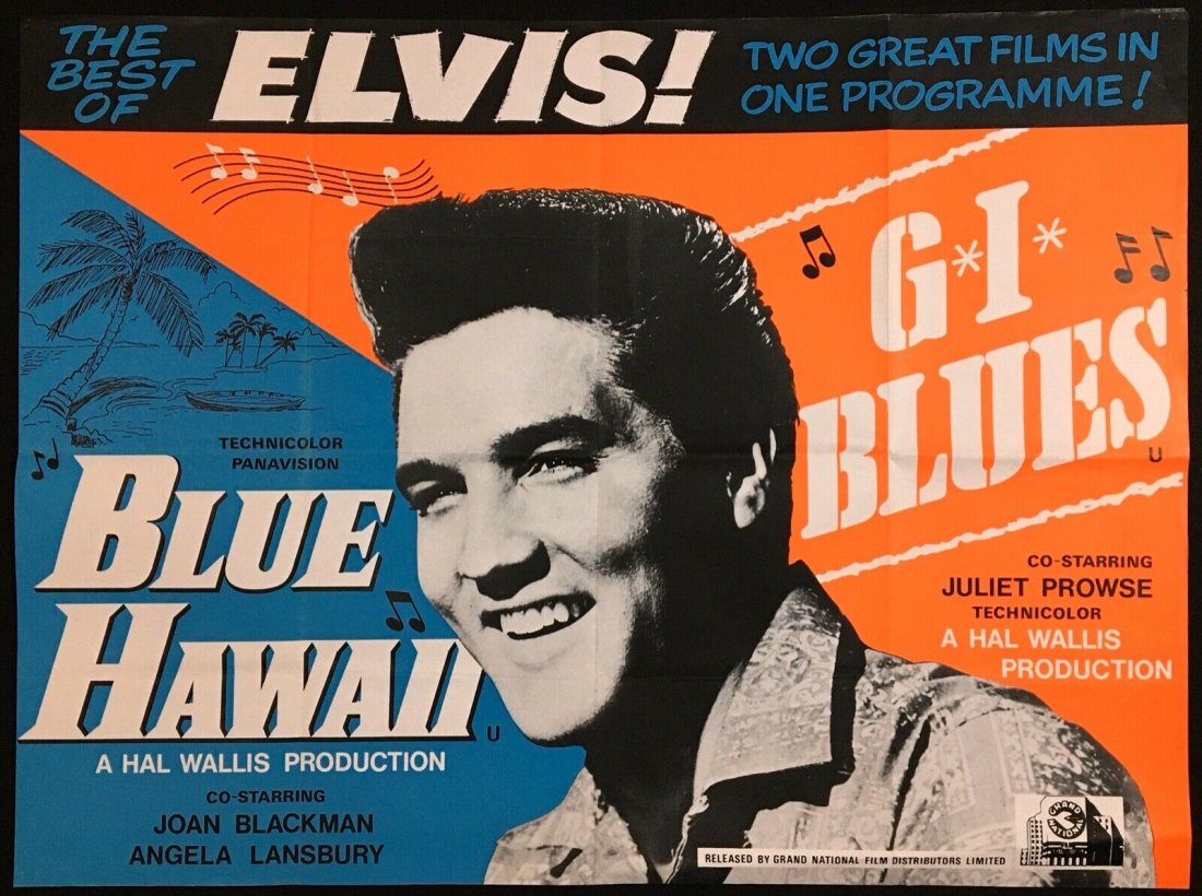 Blue Hawaii GI Blues Original Quad Movie Poster Elvis Presley (1 of 2)