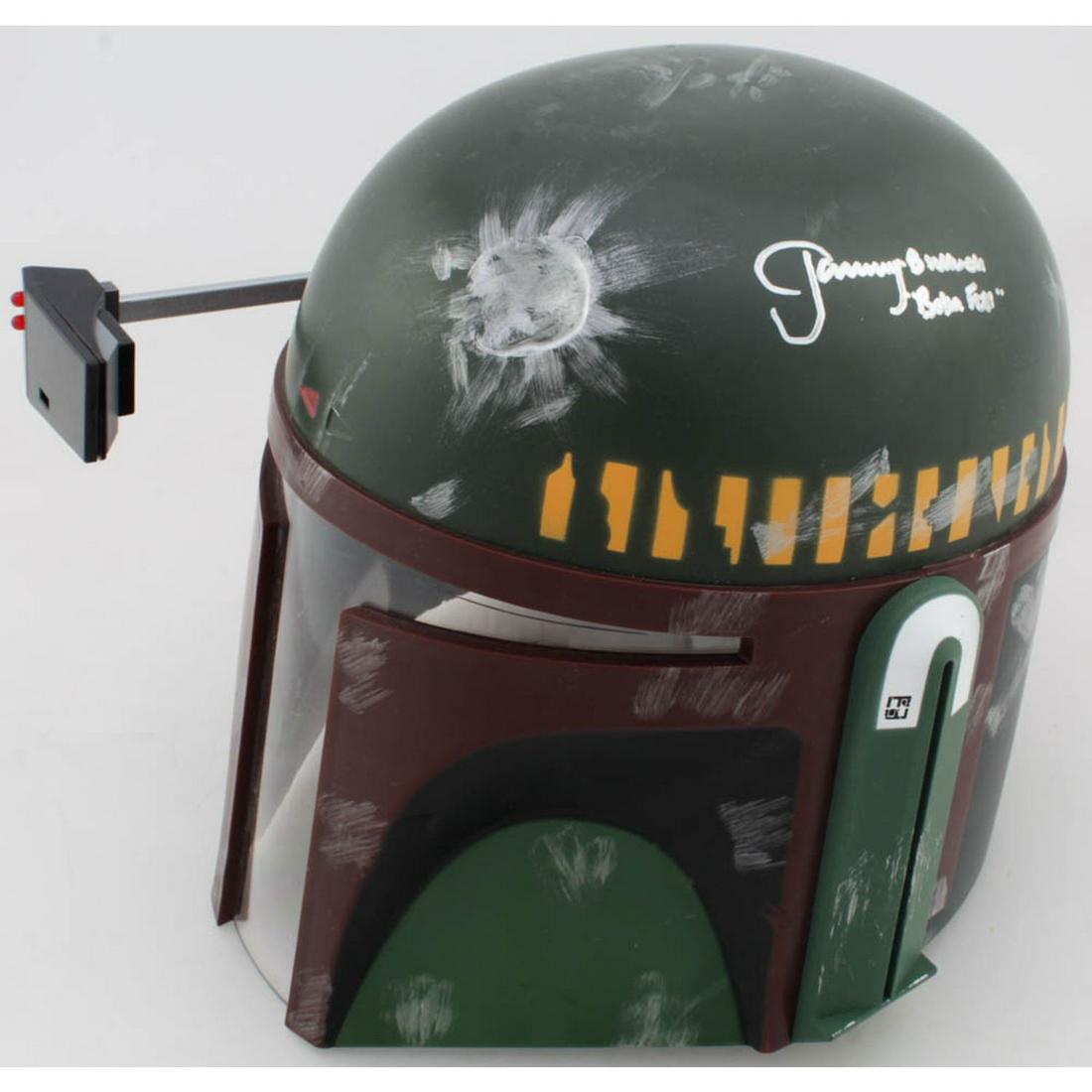 Jeremy Bulloch Signed Star Wars "Boba Fett" Full-Size Deluxe Edition Star Wars Helmet Inscribed (1 of 1)