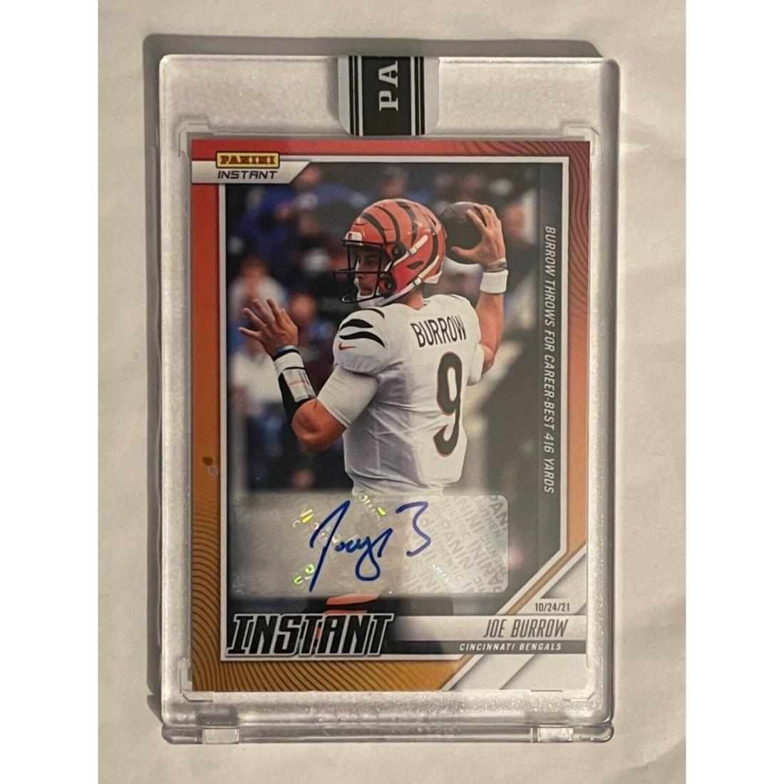 Panini Instant Signed Joe Burrow Card Bengals /10 (1 of 2)