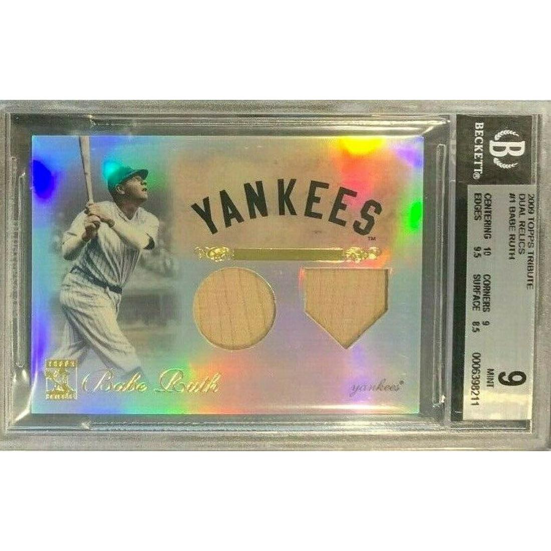 Ltd. Ed. MINT 2009 Topps Tribute Dual "Bat" Relics BABE RUTH/99 #1 (1 of 1)