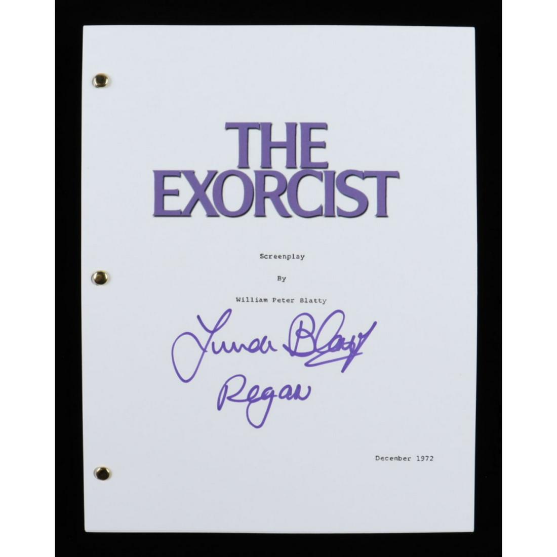 Linda Blair Signed "The Exorcist" Movie Script Inscribed "Regan" (AutographCOA) (1 of 2)