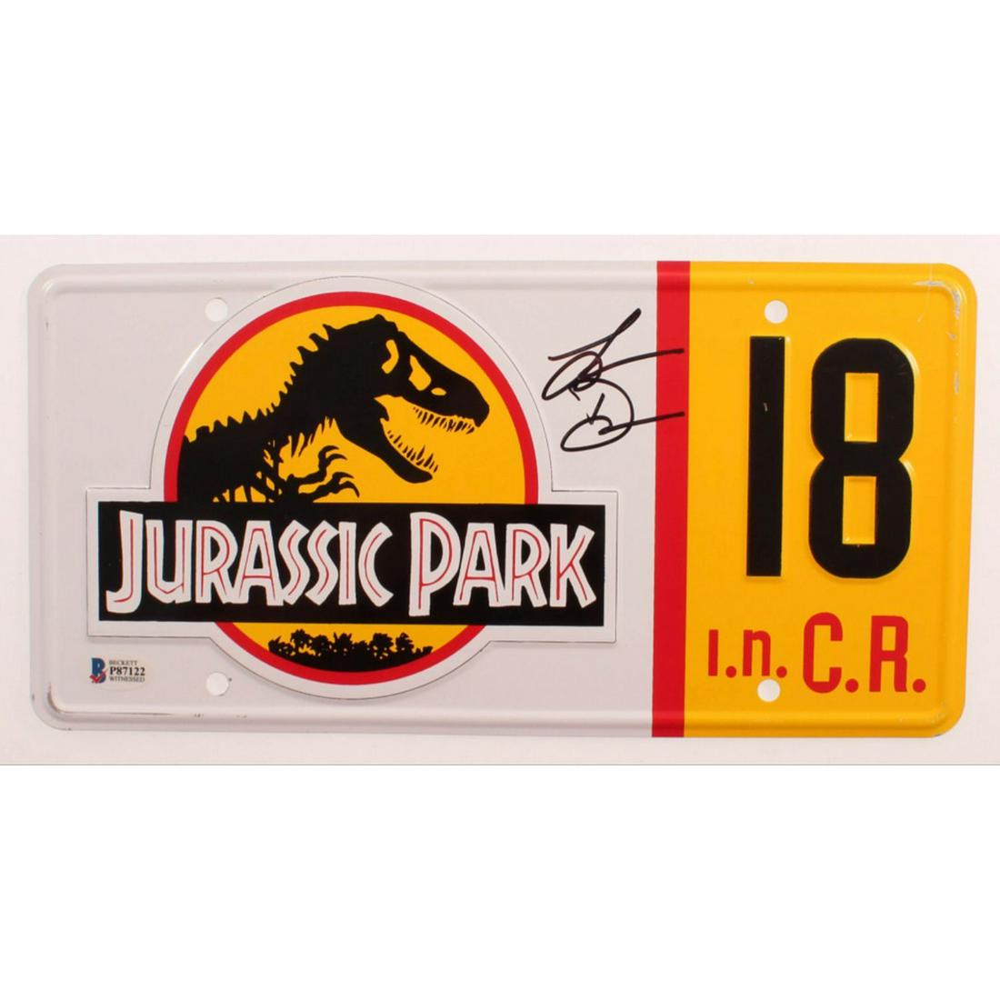Laura Dern Signed "Jurassic Park" License Plate (Beckett COA) (1 of 1)