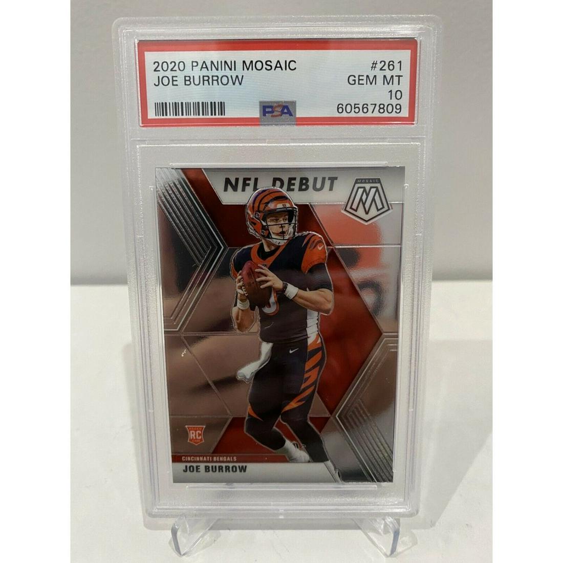 2020 Panini Mosaic NFL Debut Joe Burrow #261 PSA 10 (1 of 1)