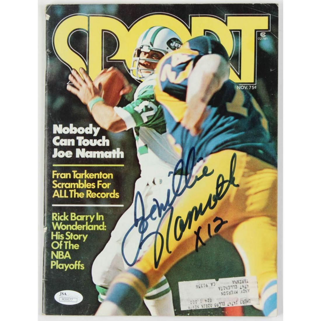 Joe Namath Signed 1975 Sport Magazine Inscribed "x12" (JSA COA) (1 of 1)