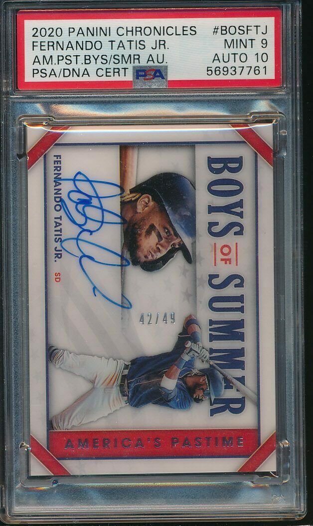 2020 Chronicles Boys of Summer Auto Fernando Tatis Jr /49 PSA 9 (1 of 1)