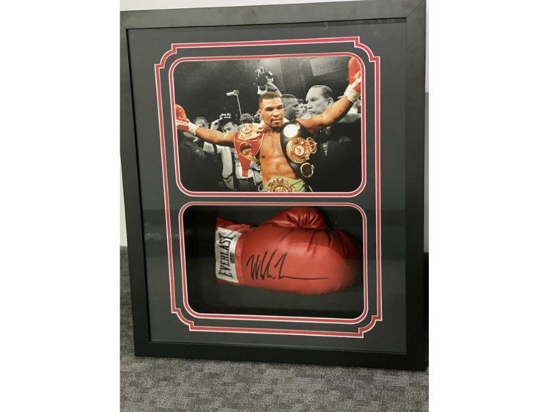 Mike Tyson Signed Custom Framed Boxing Glove (1 of 1)