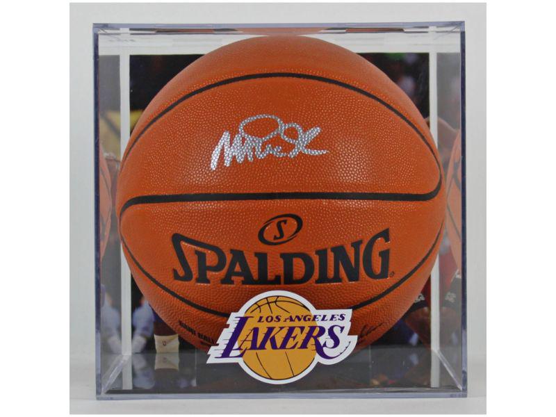 Magic Johnson Signed NBA Game Ball Series Basketball with High-Quality Display Case (Beckett COA) (1 of 1)