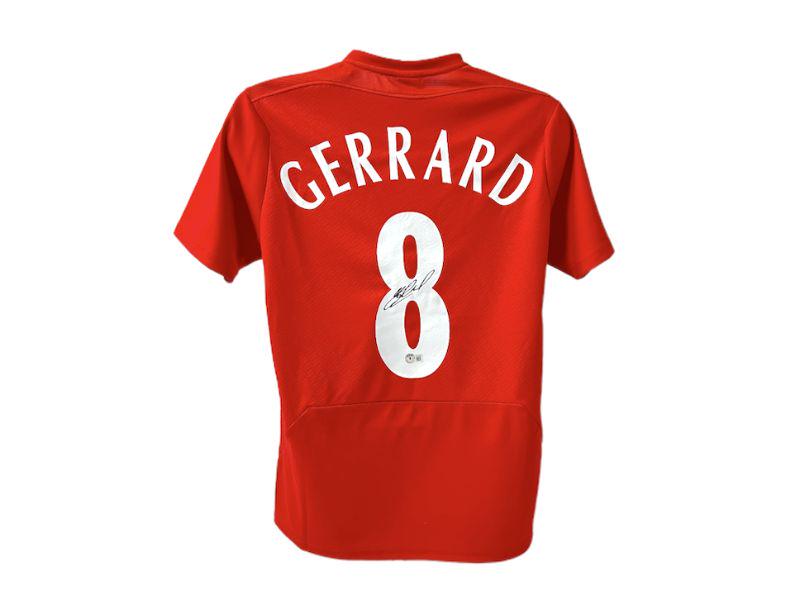 Steven Gerrard Signed Liverpool Home Jersey (Beckett COA) (1 of 2)