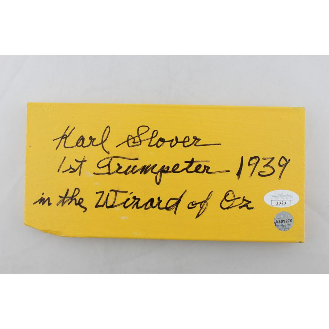 Karl Slover Signed "The Wizard of Oz" 4x8 Replica Yellow Brick Movie Prop with Multiple Inscriptions (1 of 1)