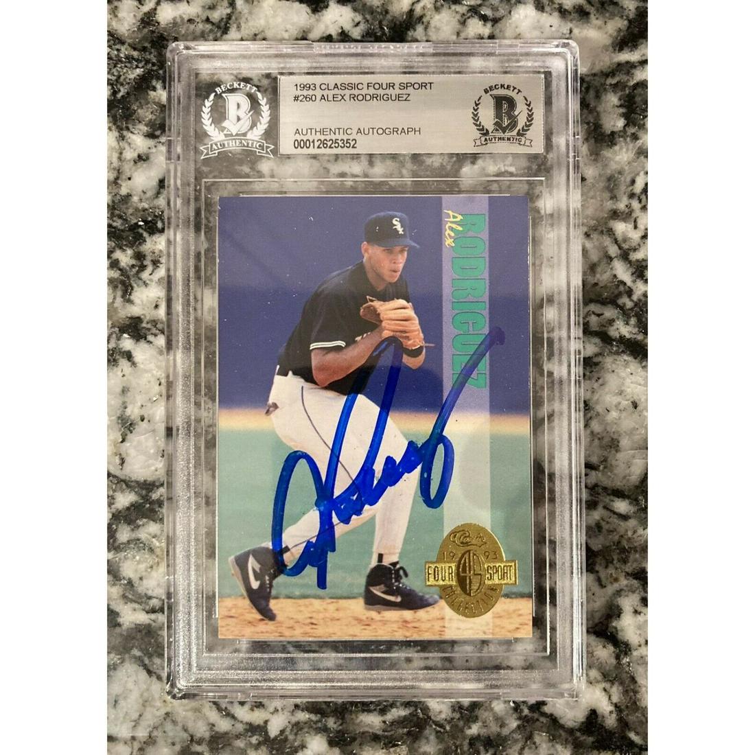 Alex Rodriguez Signed 1993 Classic Four Sport #260 Rookie Card RC (1 of 1)