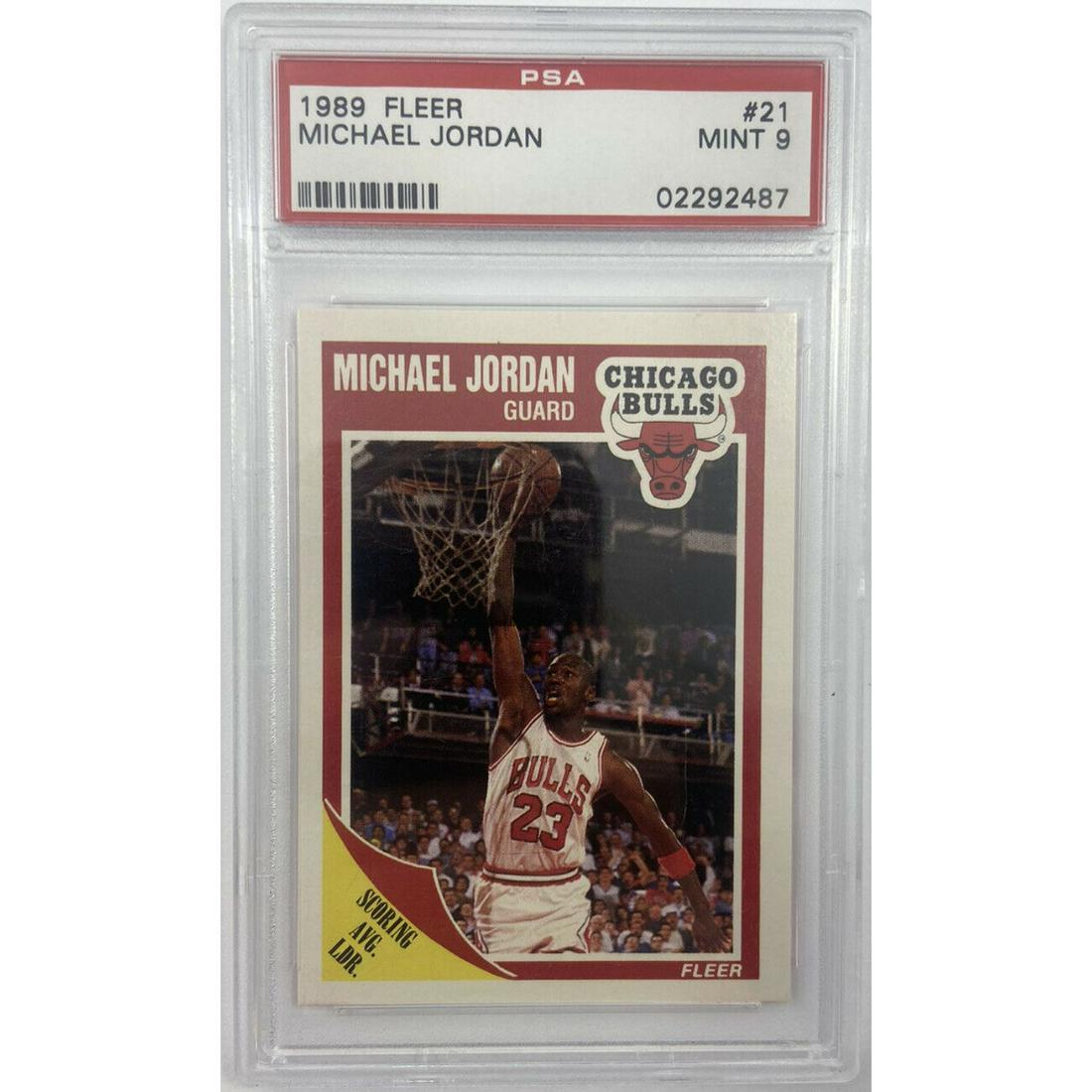 1989 Fleer Basketball Michael Jordan #21 PSA 9 MINT (1 of 1)