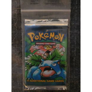 1999 Sealed Pokemon Base Set Unlimited Booster Pack: 1999 Sealed Pokemon Base Set Unlimited Booster Pack