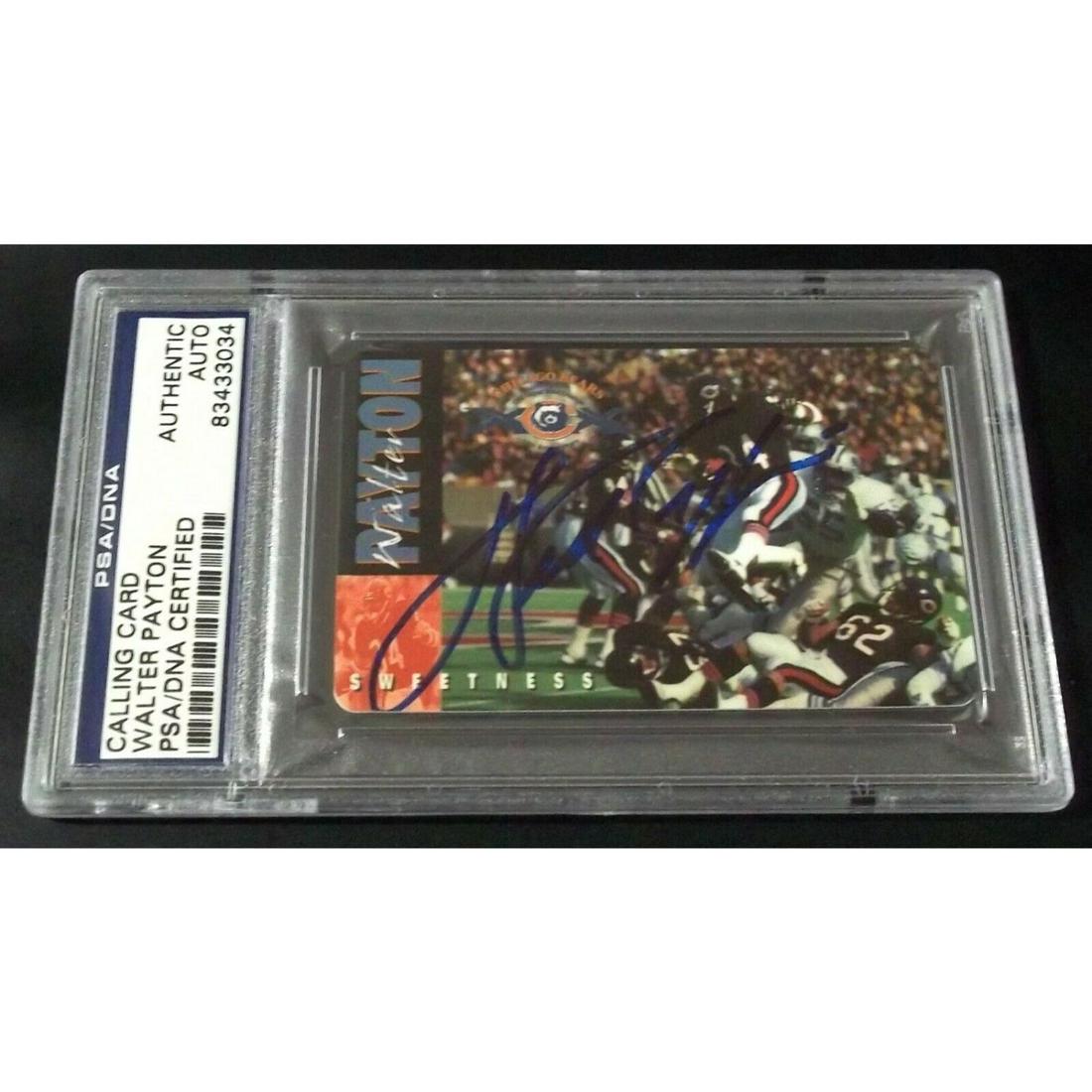 Walter Payton Auto Calling Card Signed HOF 1993 PSA SLABBED (1 of 1)