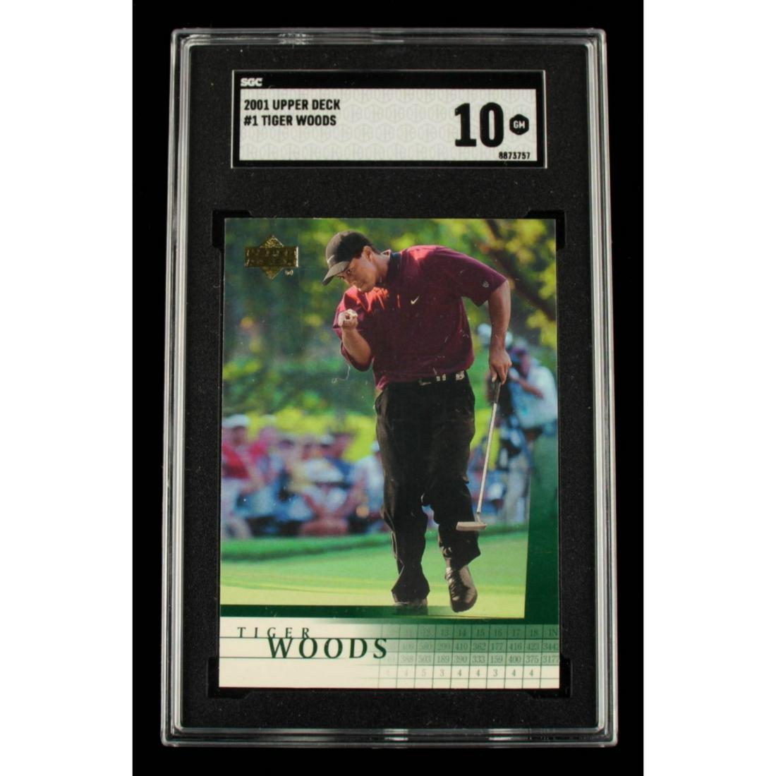 Tiger Woods 2001 Upper Deck #1 RC (SGC 10) (1 of 1)