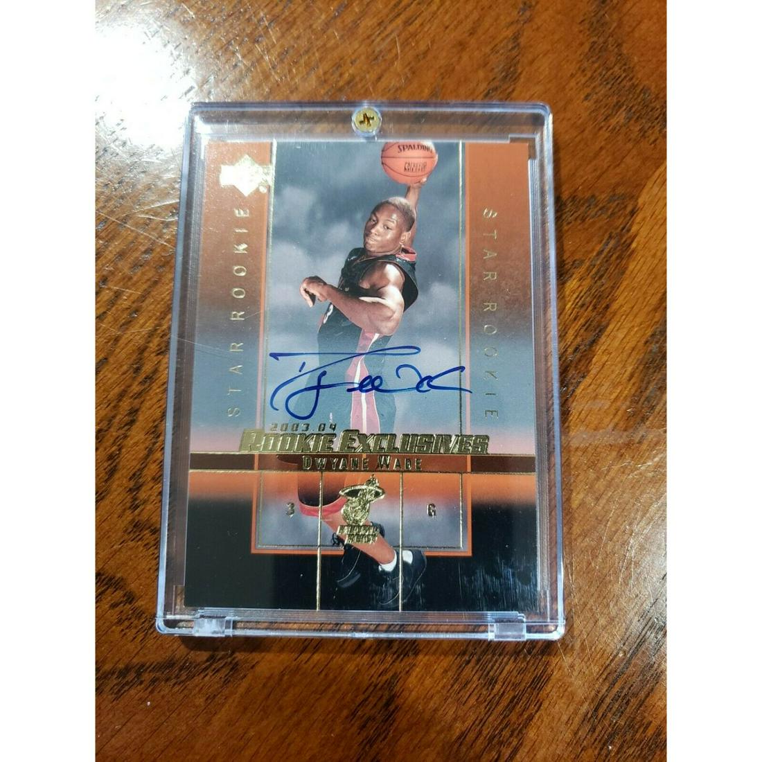 2003-04 Upper Deck Rookie Exclusives Autograph #A5 Dwyane Wade RC SIGNED (1 of 2)