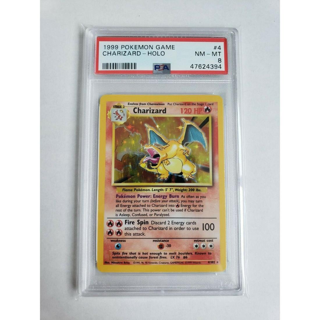 1999 Pokemon CHARIZARD 4/102 Holo PSA 8 (1 of 2)