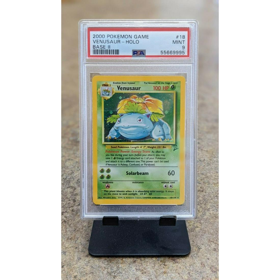 2000 Pokemon Base Set 2 Holo Venusaur #18/130 PSA 9: 2000 Pokemon Base Set 2 Holo Venusaur #18/130 PSA 9