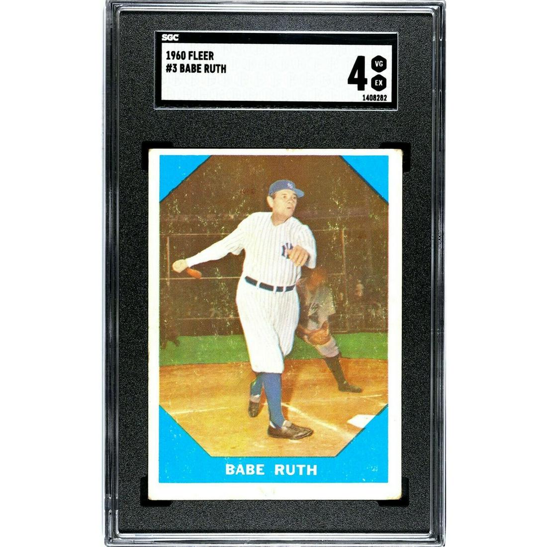 BABE RUTH 1960 Fleer #3 SGC 4 VINTAGE (1 of 2)
