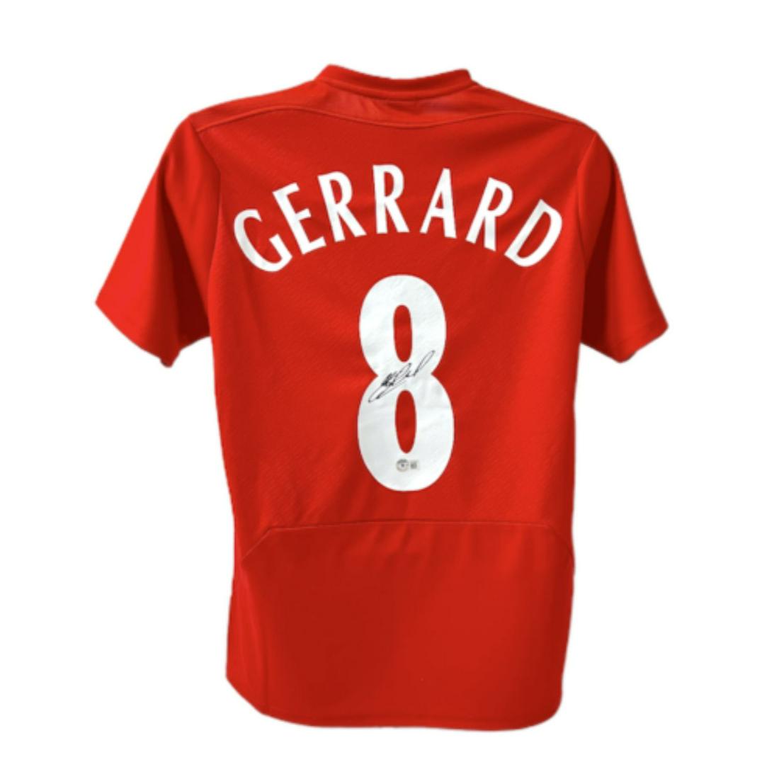 Steven Gerrard Signed Liverpool Home Jersey (Beckett COA) (1 of 2)