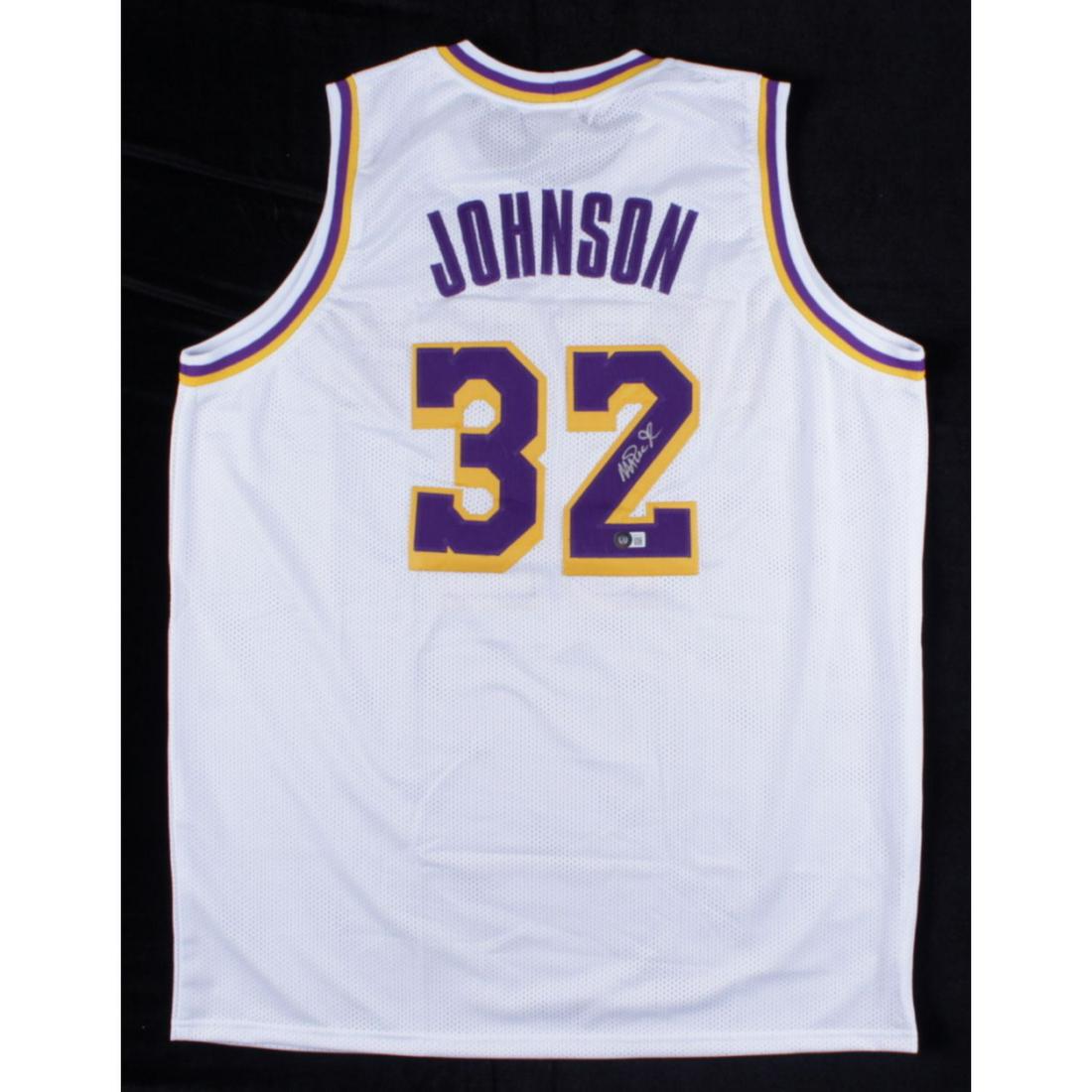 Magic Johnson Signed Jersey (Beckett COA) (1 of 1)
