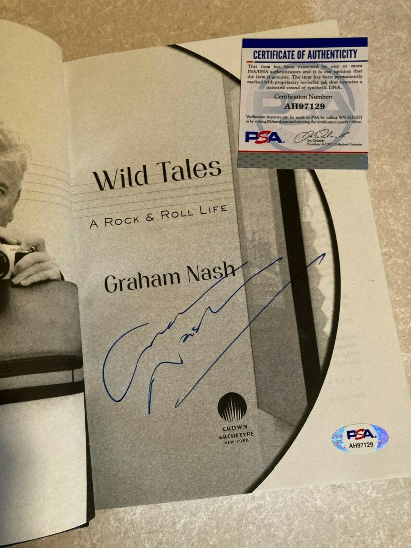 GRAHAM NASH Signed Hardback WILD TALES Book 1st Ed PSA DNA COA Crosby Stills: GRAHAM NASH Signed Hardback WILD TALES Book 1st Ed PSA DNA COA Crosby Stills
