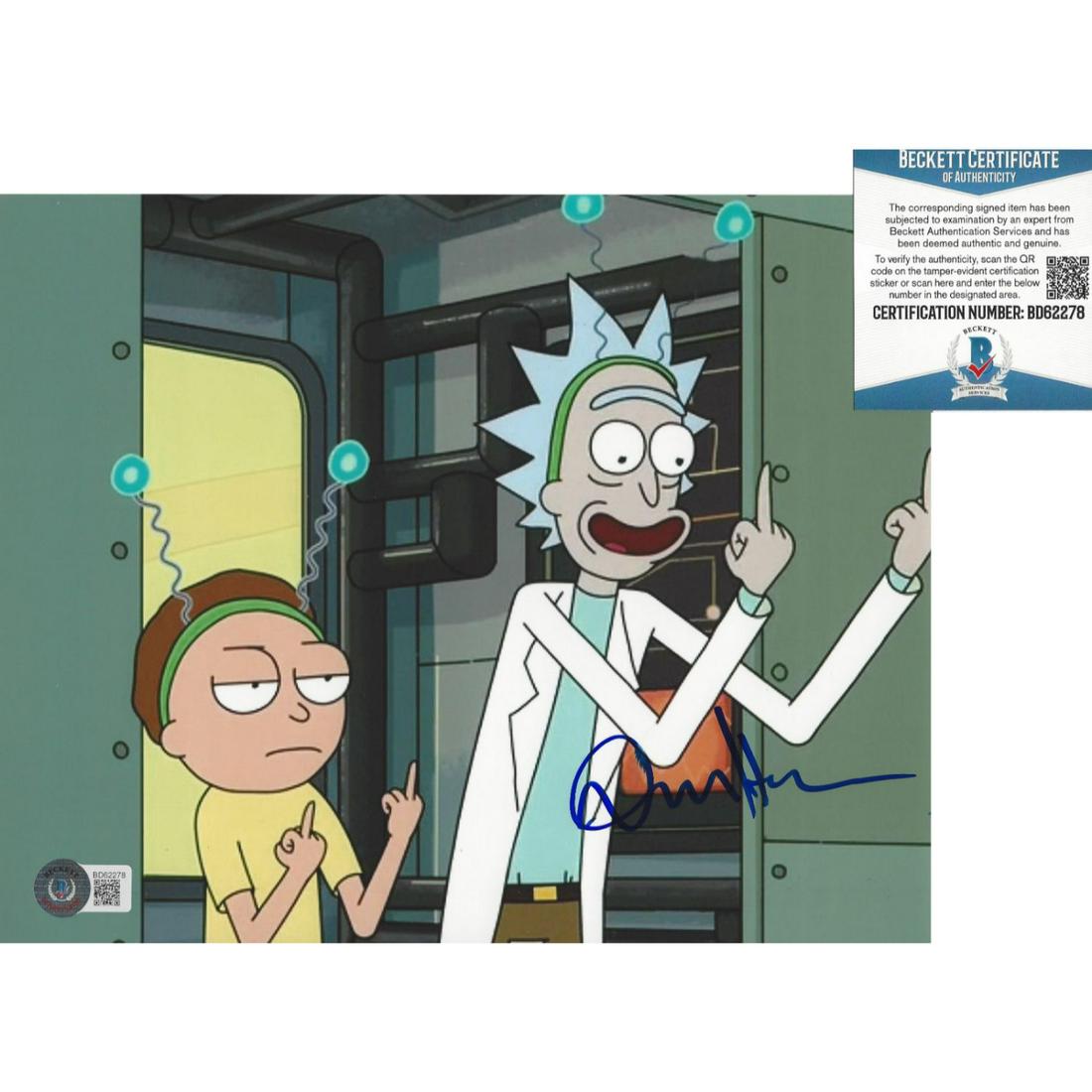 DAN HARMON RICK AND MORTY CREATOR SIGNED 8x10 PHOTO (BAS COA): DAN HARMON RICK AND MORTY CREATOR SIGNED 8x10 PHOTO (BAS COA)