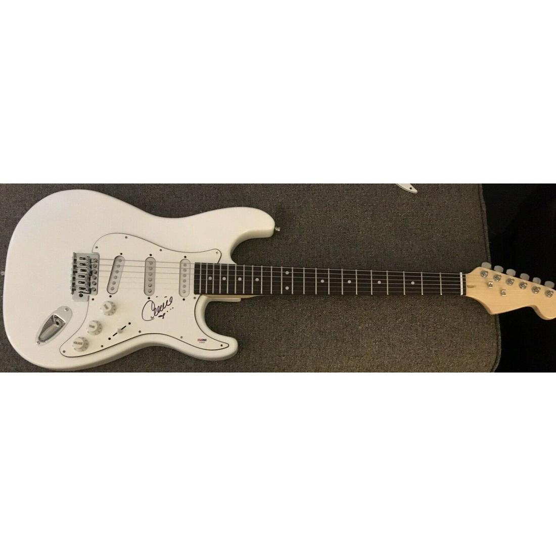 RARE CELINE DION SIGNED SINGER FULL ELECTRIC GUITAR (PSA COA): RARE CELINE DION SIGNED SINGER FULL ELECTRIC GUITAR (PSA COA)