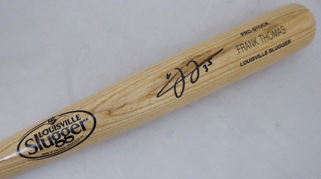 FRANK THOMAS AUTOGRAPHED SIGNED BLONDE LOUISVILLE SLUGGER BAT WHITE SOX 177491: FRANK THOMAS AUTOGRAPHED SIGNED BLONDE LOUISVILLE SLUGGER BAT WHITE SOX 177491