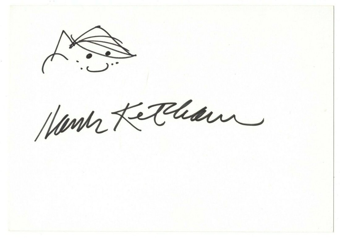 Hank Ketcham Signed Sketched (BAS COA): Hank Ketcham Signed Sketched (BAS COA)